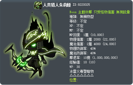 人类猎人朱莉娅 Tooltip