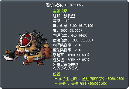 看守波尔 Tooltip