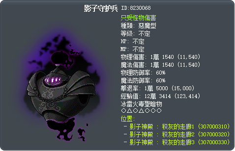 影子守护兵 Tooltip