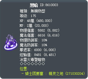 黑暗 Tooltip