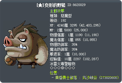 [★]变形的野猪 Tooltip