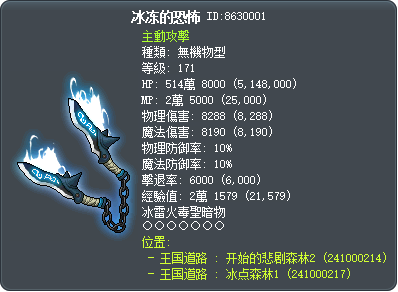 冰冻的恐怖 Tooltip