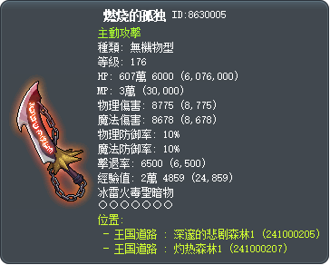燃烧的孤独 Tooltip