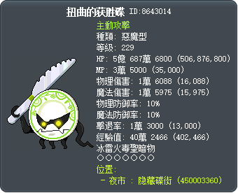 扭曲的获胜碟 Tooltip