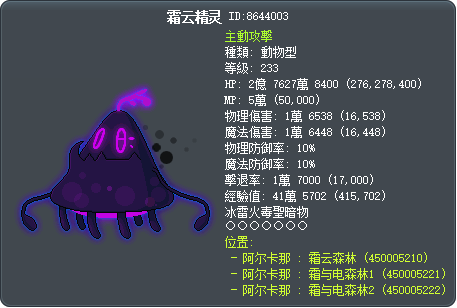 霜云精灵 Tooltip