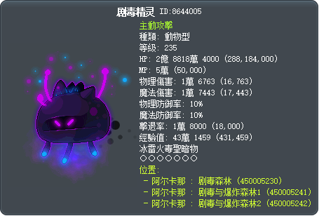 剧毒精灵 Tooltip