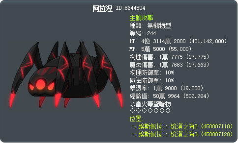 黑蜘蛛 Tooltip