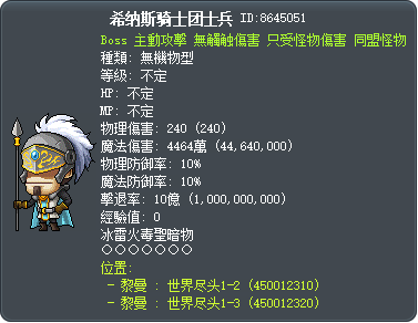 希纳斯骑士团士兵 Tooltip