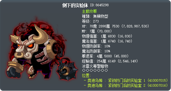 倒下的实验体 Tooltip