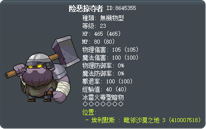 险恶掠夺者 Tooltip