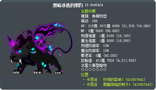 黑暗渗透的黑豹 Tooltip
