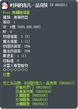 时间的宠儿－品克缤 Tooltip