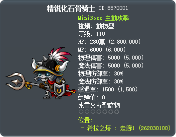 精锐化石骨骑士 Tooltip