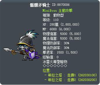 骷髅矛骑士 Tooltip