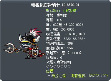 精锐化石骨骑士 Tooltip