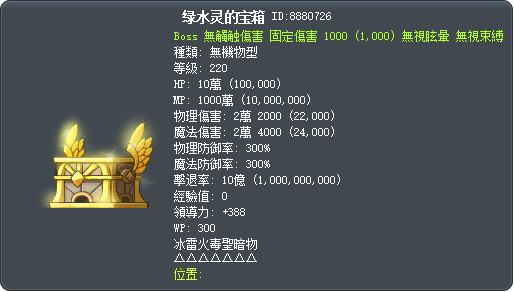 綠水靈的寶箱 Tooltip
