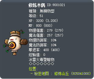 修炼木偶 Tooltip