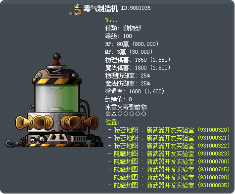 Poison Gas Generator Tooltip