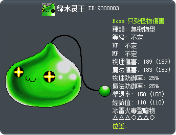 绿水灵王 Tooltip