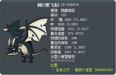 洞穴黑飞龙2 Tooltip