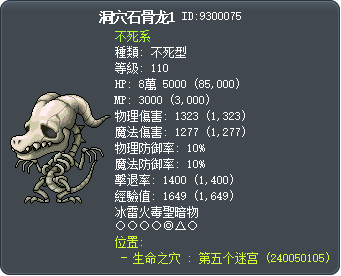 洞穴石骨龙1 Tooltip