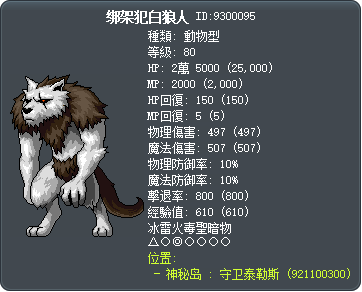 绑架犯白狼人 Tooltip