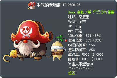 生气的老海盗 Tooltip