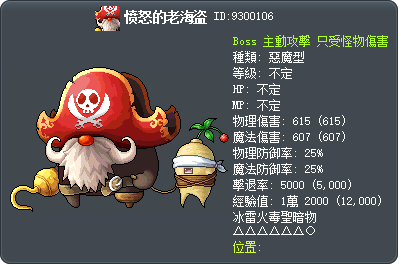 愤怒的老海盗 Tooltip
