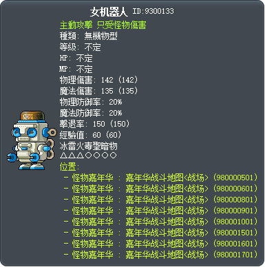女机器人 Tooltip