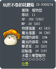 玩世不恭的花蘑菇 Tooltip