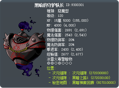 黑暗的守护队长 Tooltip