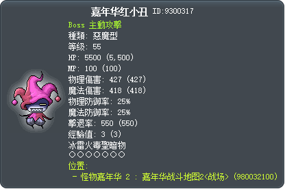 嘉年华红小丑 Tooltip