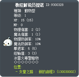 新手區提諾 Tooltip