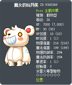 魔女的玩具熊 Tooltip