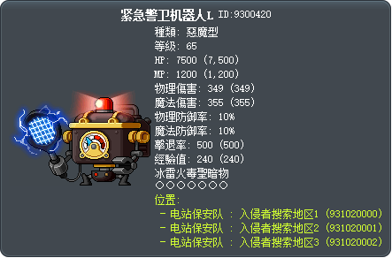 緊急用警衛機器人L Tooltip