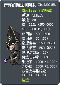 奇怪的魔法师院长 Tooltip