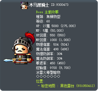 木马黑骑士 Tooltip