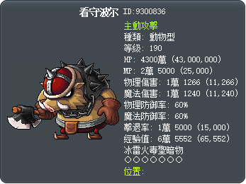 看守波尔 Tooltip
