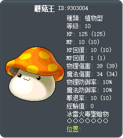 蘑菇王 Tooltip