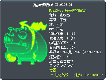 系統怪物G6 Tooltip