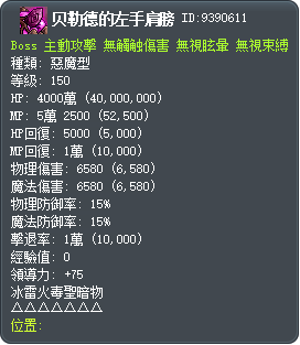 培羅德的左肩 Tooltip