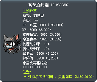 灰色面具猫 Tooltip