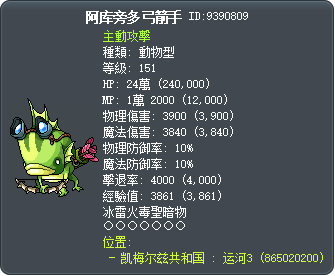 阿库旁多弓箭手 Tooltip