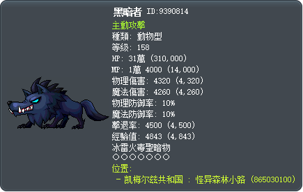 黑暗者 Tooltip