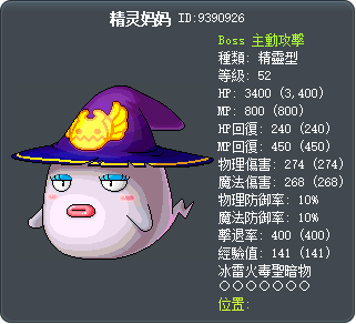 精靈教母 Tooltip