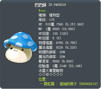 巴巴休 Tooltip