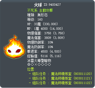 火球 Tooltip
