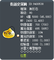 街道史莱姆 Tooltip