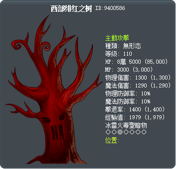西部绯红之树 Tooltip