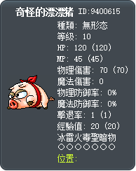 奇怪的漂漂猪 Tooltip